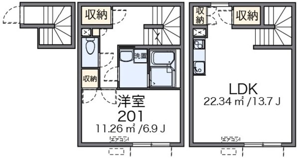 クレイノＨＩＲＯ７２の物件間取画像